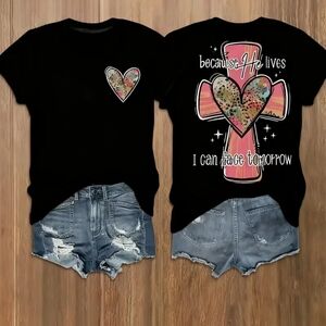 Trendy Graphic Tees Christian Faith Design NWT Size Large